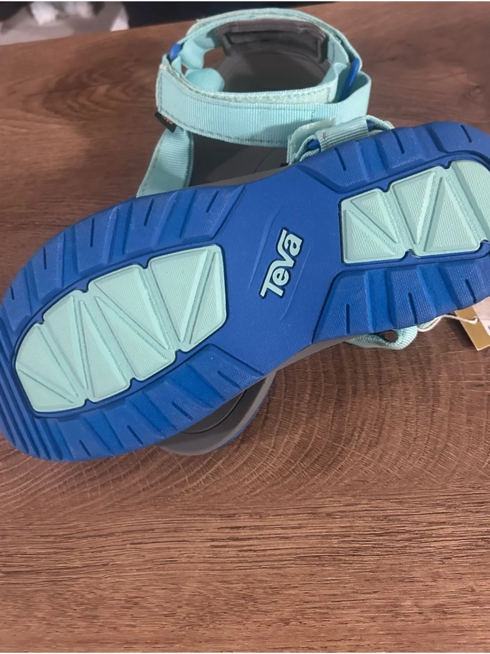 Teva kid Sandals in Light Aqua and Gray size 6 women 7.5